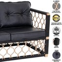 Ver imagem 3 de 2 Poltronas Namoradeira + Mesa Centro Estofado Preto