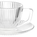 Ver imagem 4 de Jogo de Xícaras com Pires Graffiato para Café em Vidro Âmbar 90ml - 12 Peças