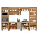 Ver imagem 3 de Kit Cozinha Modulada 6 Peças Allure (2aéreos+2balcões+1cristaleira+1torrequente) Cp17 Jequitiba/