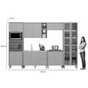Ver imagem 4 de Kit Cozinha Modulada 6 Peças Allure (2aéreos+2balcões+1cristaleira+1torrequente) Cp17 Jequitiba/