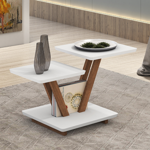 Mesa Lateral de Centro e Apoio Sala e Quarto Moderna