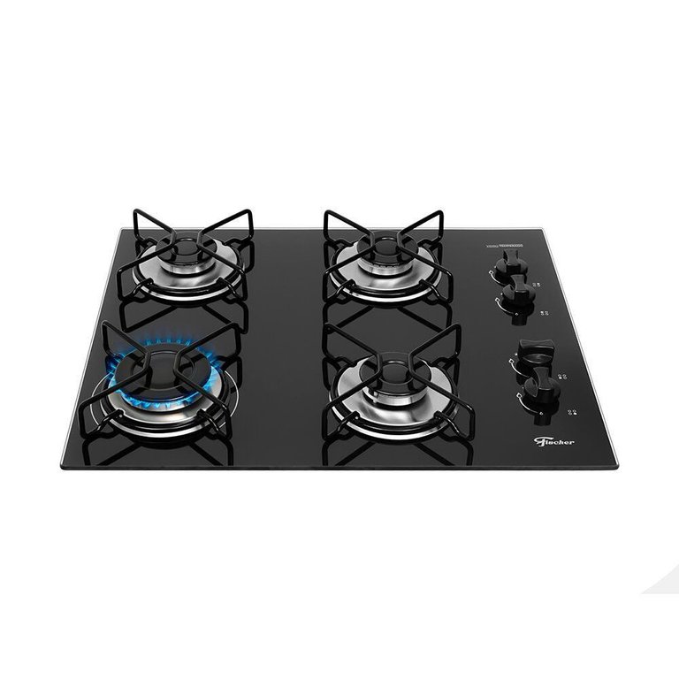 Cooktop a Gás 4 Bocas Fischer Fit Line Trempe Esmaltada Aramado 36350-102675 Cooktop a Gás 4 Bocas Fischer Fit Line Trempe Esmaltada Aramado 36350-102675