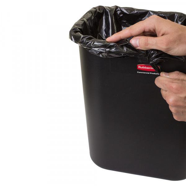 LIXEIRA BÁSICA PRETA - 37,4L - RUBBERMAID - 2