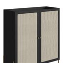 Ver imagem 2 de Armário Aparador Bar 2 Portas Pé Metal Arlo A10 Nero-dourado - Mpozenato
