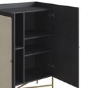 Ver imagem 4 de Armário Aparador Bar 2 Portas Pé Metal Arlo A10 Nero-dourado - Mpozenato