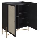 Ver imagem 3 de Armário Aparador Bar 2 Portas Pé Metal Arlo A10 Nero-dourado - Mpozenato