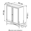 Ver imagem 7 de Armário Aparador Bar 2 Portas Pé Metal Arlo A10 Nero-dourado - Mpozenato