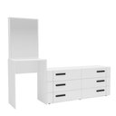 Ver imagem 2 de Cômoda Lisboa 6 Gavetas com Espelho Branco - Politorno