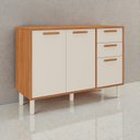 Ver imagem 1 de Balcão Cozinha 3 Portas 2 Gavetas 120cm com Tampo Itafriz Itatiaia Marrom/Cinamomo/Off White