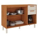 Ver imagem 4 de Balcão Cozinha 3 Portas 2 Gavetas 120cm com Tampo Itafriz Itatiaia Marrom/Cinamomo/Off White