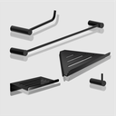 Ver imagem 3 de Kit de Acessórios para Banheiro Preto Fosco 5 Peças 2102or Grego Metal
