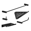 Ver imagem 1 de Kit de Acessórios para Banheiro Preto Fosco 5 Peças 2102or Grego Metal