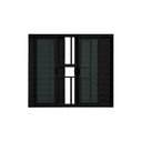 Ver imagem 2 de Veneziana de Correr 6 Folhas com Grade de Alumínio Preto 120x150