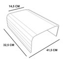 Ver imagem 7 de Esteira Bandeja Suporte Reta Flexível Para Braço Sofá Cinza