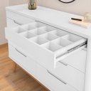 Ver imagem 6 de Cômoda 8 Gavetas com Organizador Tampo e Base de 2,5cm Vicenza Branco