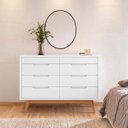 Ver imagem 7 de Cômoda 8 Gavetas com Organizador Tampo e Base de 2,5cm Vicenza Branco