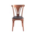 Ver imagem 2 de Kit 6 Cadeiras Jantar Paris Luxo Estrutura Aço Cobre Moderna para Sala e Área Gourmet - Cobre/Preta