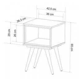 Mesa Lateral Retrô 40 Olivar - 3