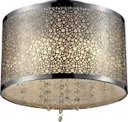 Ver imagem 1 de LUSTRE Plafon Elos 4 Luzes-Lâmp. G9 (não inclusa)-Metal cromado, alumínio e cristal transparente