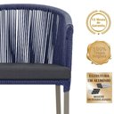 Ver imagem 3 de Mesa com 4 Cadeiras e Noronha Estofado 11 Trama Original Azul