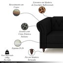 Ver imagem 3 de Conjunto de Sofá Sala de Estar Stanford Chesterfield 2 e 3 Lugares 200cm/260cm Pés Madeira Couro Pre