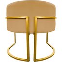 Ver imagem 3 de Poltrona Decorativa Recepção Luna Suede Cores Base de Ferro Dourada - Mostarda, Suede