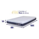 Ver imagem 2 de Colchão Durban Espuma D28 Solteiro 88x188x19 King House