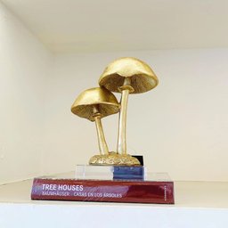 Escultura Cogumelo Dourado15,4x11x19cm - 1