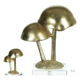 Escultura Cogumelo Dourado15,4x11x19cm - 2