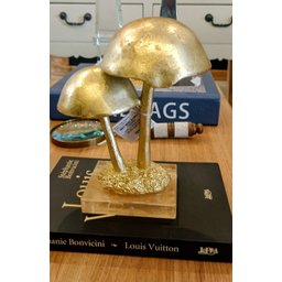 Escultura Cogumelo Dourado15,4x11x19cm - 5