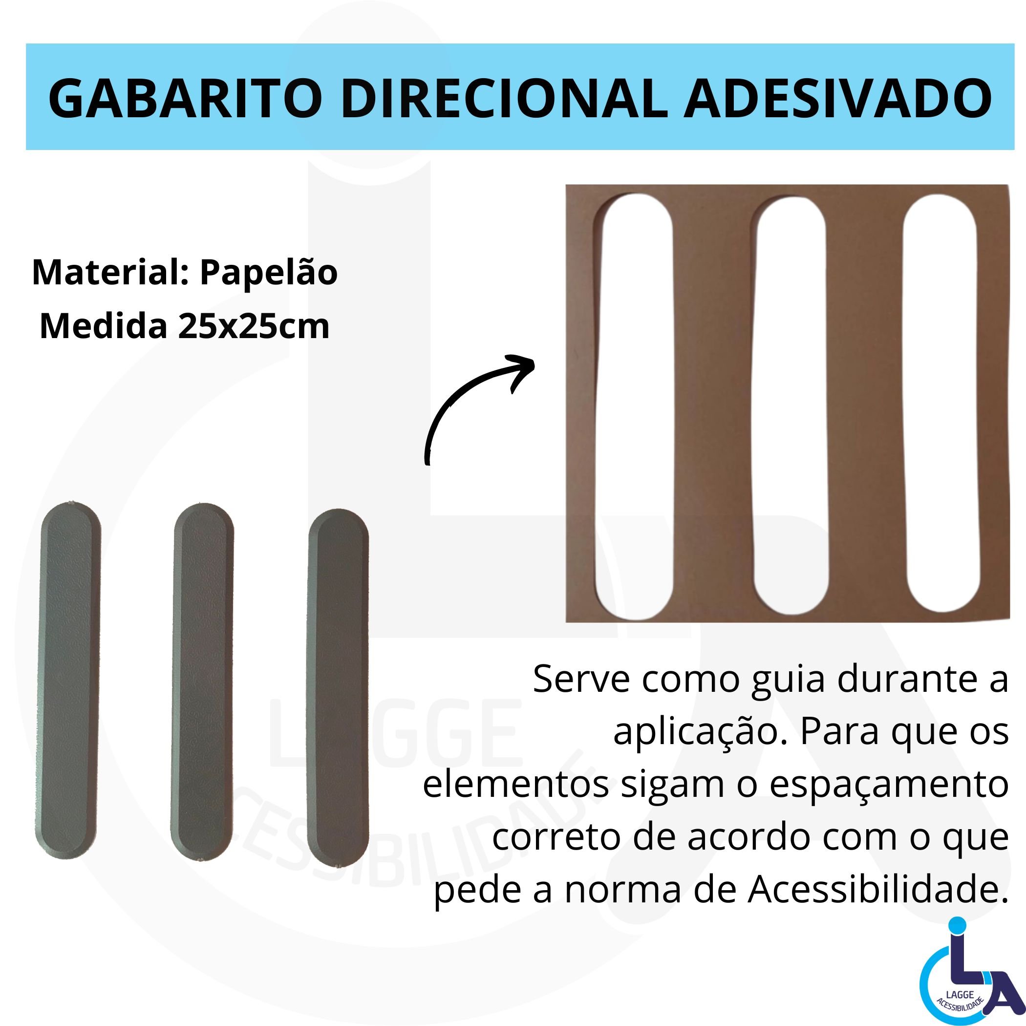 Elemento Tátil Direcional Pvc Adesivado Cinza - 5