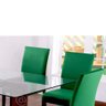 Capas Para Cadeiras De Jantar 06 Peças Em Malha Gel Lisa - Verde - 4