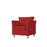 Kit 02 Poltronas para Sala Decorativas Isis Suede Vermelho Visan Estofados - 3