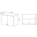 Ver imagem 2 de Armário Aéreo Lavanderia Am3104 C/ 2 Portas Branco - Tecno Mobili