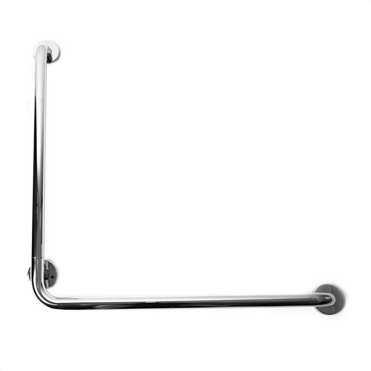 Barra de Apoio em L 70x70cm Idoso e Deficiente Inox Polido - 1