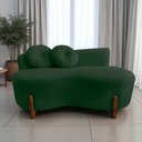 Ver imagem 1 de Namoradeira Sofá Feijão Lounge Orgânica Veludo Verde
