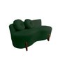 Namoradeira Sofá Feijão Lounge Orgânica Veludo Verde - 2