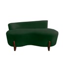 Ver imagem 3 de Namoradeira Sofá Feijão Lounge Orgânica Veludo Verde