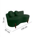 Ver mais imagens de Namoradeira Sofá Feijão Lounge Orgânica Veludo Verde