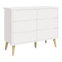 Ver imagem 4 de Jogo de Quarto para Bebê Théo New Branco Fosco com Natural - MoveisAqui