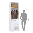 Ver imagem 2 de MÓDULO CLOSET TORRE COM 6 GAV. + CABIDEIRO M397.B (A250XL70XP50) MUNDI MOVEIS