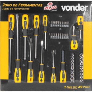 Jogo de Ferramentas 49 peças Vonder 