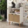 Armário Aparador Buffet Cantinho do Café Grécia Off White com Canelado - 1