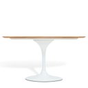 Ver imagem 3 de Mesa Saarinen Tulip Oval Imbuia 198x122cm Base Branca