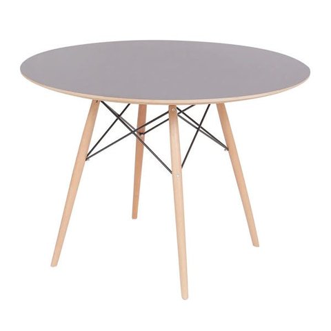 Mesa Eames Eiffel Dsw Redonda 90cm Preta