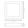 Plafon LED Sobrepor Quadrado 18W Blumenau - 2