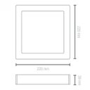 Ver imagem 2 de Plafon LED Sobrepor Quadrado 18W Blumenau