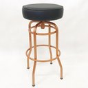 Ver imagem 2 de Kit 2 Banquetas Bar Alta Giratória Cobre Assento Preto - Poltronas do Sul