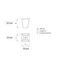 Ver imagem 2 de Puxador Lander Ponto Cromado 132 Linha Premium Torralba