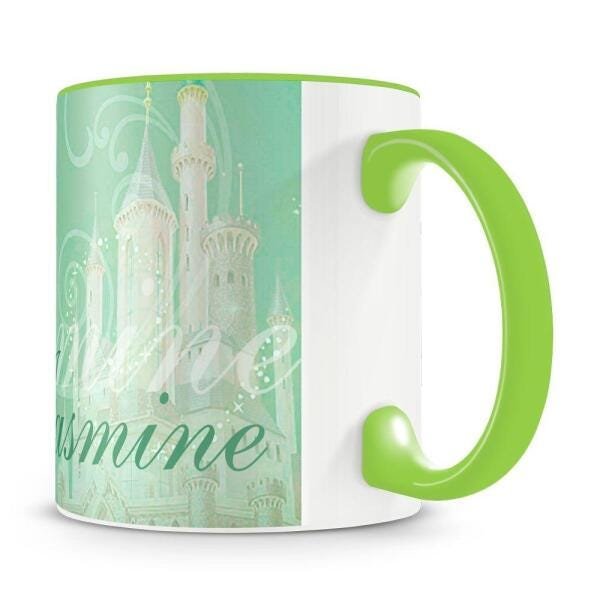 Caneca de Porcelana Personalizável c/ Nome Princesa Jasmine - 1